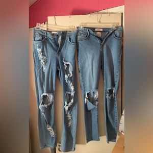 2 pairs of jeans